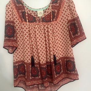 Polyester short sleeve tunic